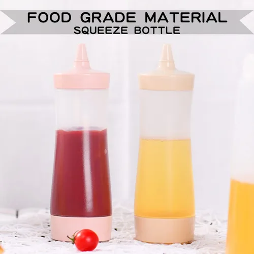 Vista 4 de DOERDO - 3 botellas de plástico para salsa, condimentos, ensalada, aderezo, salsa de tomate, aceite de oliva, barbacoa, 12 onzas con tapa