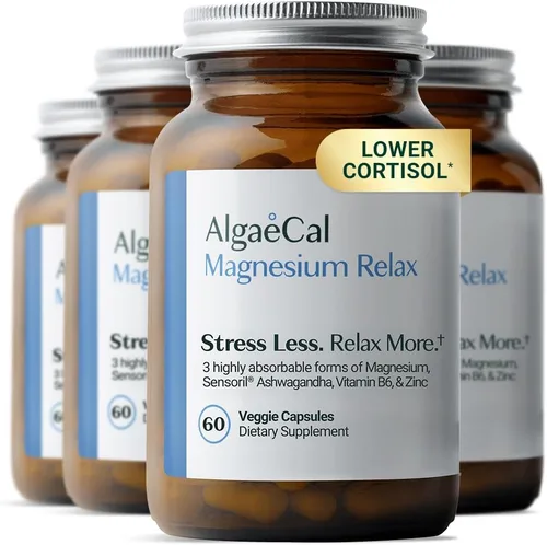 Vista 14 de AlgaeCal Magnesium Relax™ - Magnesio Quelado con Ashwagandha para Dormir y Ansiedad Ocasional - Glicinato, Malato, Citrato - Apoyo para el Sueño