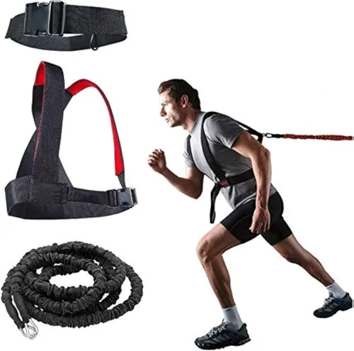 Vista 8 de Cuerda de entrenamiento de resistencia, fuerza explosiva, rebote, entrenamiento físico, cuerda de resistencia para mejorar la velocidad, resistencia