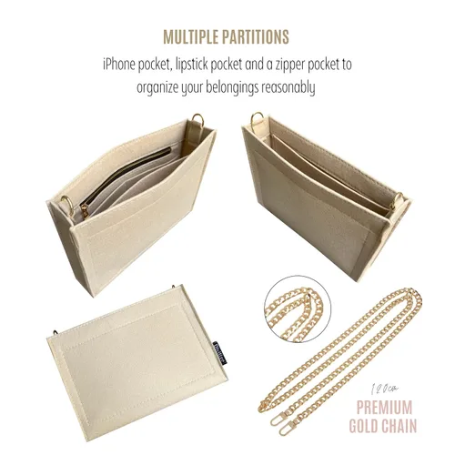 Vista 9 de Ophidia Pouch Conversion Kit with Chain Ophidia Pouch Insert with Grommets O Rings Premium Felt Chain (Lime)