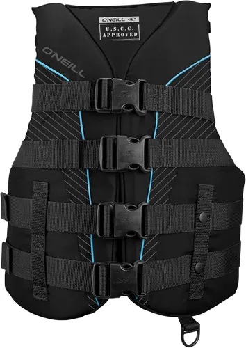 Vista 7 de O'Neill Chaleco salvavidas SuperLite USCG para mujer Negro/humo/negro: ultra violeta