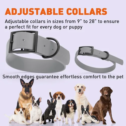 Vista 65 de Dogline Biothane - Collar impermeable para perro con hebilla de liberación rápida, resistente cincha de nailon recubierta con resistente y a prueba
