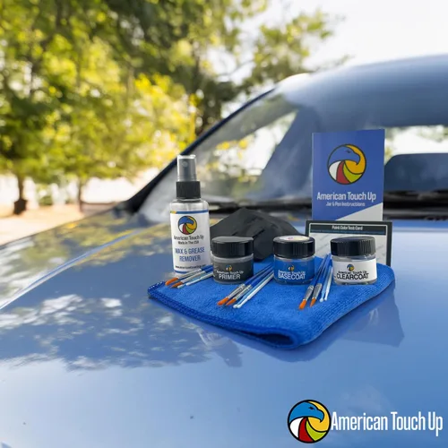 Vista 5 de American Touch Up Paint Exact Match Compatible con Jeep EBL/PBL Modern Blue Pearl - Tarro de pintura, completo
