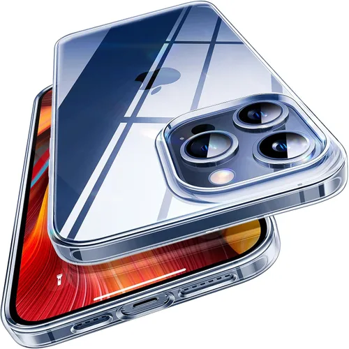 Vista 23 de TORRAS Funda para iPhone 18 Pro Crystal Borgoña, antiamarilleamiento 6.3" Borgoña transparente