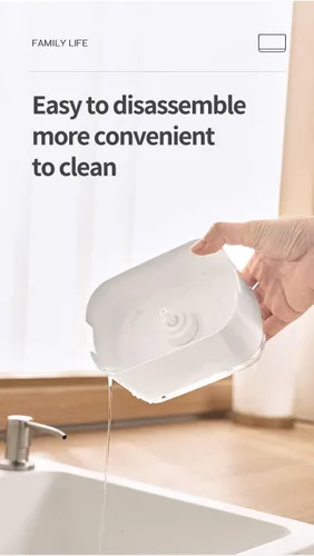 Vista 8 de Dispensador de jabón para platos, sensor de mano de plástico inteligente, dispensador de jabón 2 en 1, dispensador de jabón para cocina, dispensador