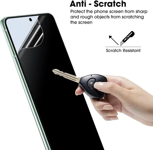 Vista 6 de Protector de pantalla de hidrogel de privacidad para Honor 70, 2 piezas de película protectora de TPU suave antiespía (no vidrio templado)
