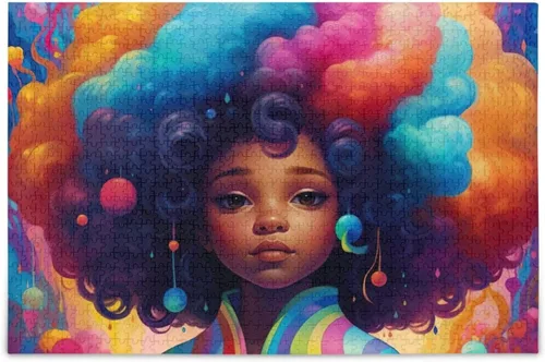 Vista 30 de Rompecabezas de 1000 piezas para adultos American African Black Girl Wood Puzzles Educativo Cerebro 21216876 Chica negra africana americana 21216876