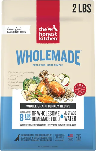Vista 11 de The Honest Kitchen Human Grade Wholemade™ Alimento deshidratado para perros de carne de res y avena integrales, 1.5 onzas x10