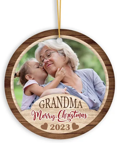 Vista 8 de Adorno de bebé de primera Navidad con foto personalizada, adorno de árbol de Navidad con foto personalizada, adorno de recuerdo de bebé, regalo