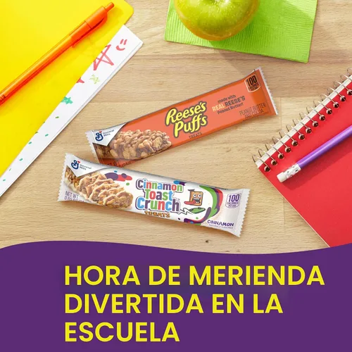Vista 5 de Barritas de cereales Crunch and Reese's Puffs de canela tostadas, 28
