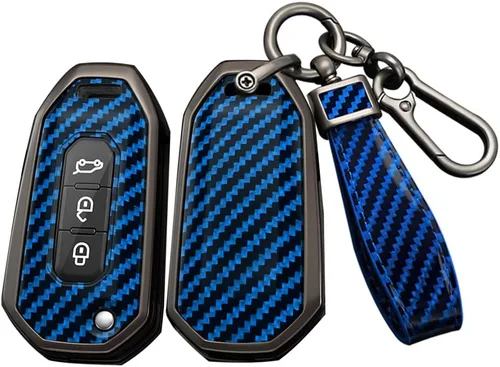 Vista 9 de ontto Funda plegable para llave de automóvil compatible con Ford Territory 2020-2023 EV/Accesorios de titanio, protector de llave antiarañazos