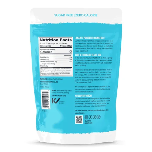 Vista 2 de Lakanto - Edulcorante de fruta del monje, sustituto de azúcar 1:1, keto, sin OGM Powdered Sugar Substitute for Frosting, Icing, Glazes, Baking