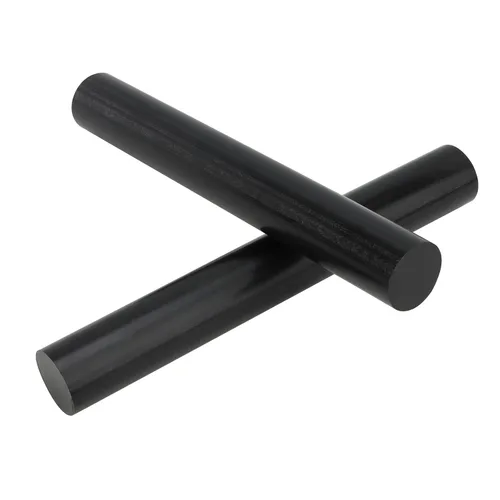 Vista 5 de MUKCHAP 2 varillas de copolímero de acetal redondas negras de 1.57 x 11.8 pulgadas, varillas largas de plástico con pompones, barra de plástico