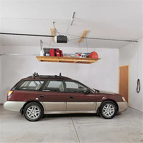 Vista 3 de HARKEN Hoister Portador de Carga Pesada para Almacenamiento en Techo de Garaje, Sistema de Polipasto de 4 Puntos para Portadores de 145lb, Dingües