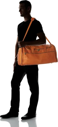Vista 3 de David King & Co. Bolsa de lona extra grande con múltiples bolsillos, Beige Bronceado, Bolsa de viaje extra grande con múltiples bolsillos