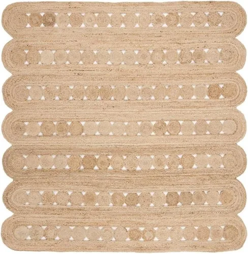 Vista 5 de SAFAVIEH Natural Fiber Collection - Alfombra decorativa de 2 pies 3 pulgadas x 4 pies, marfil, hecha a mano de yute trenzado trenzado, ideal
