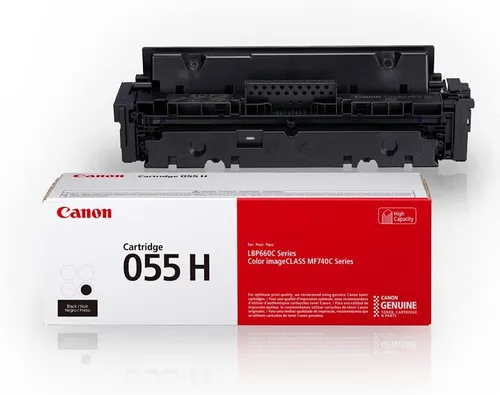 Vista 4 de Canon Tóner original, cartucho 055 magenta, alta capacidad (3018C001) 1 paquete de tóner original, cartucho 055 negro de tóner auténtico, cartucho