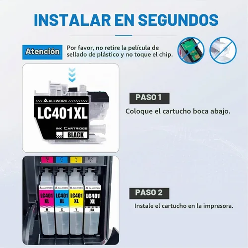 Vista 5 de LC401XL LC401 - Cartuchos de tinta compatibles con Brother MFC-J1010DW
