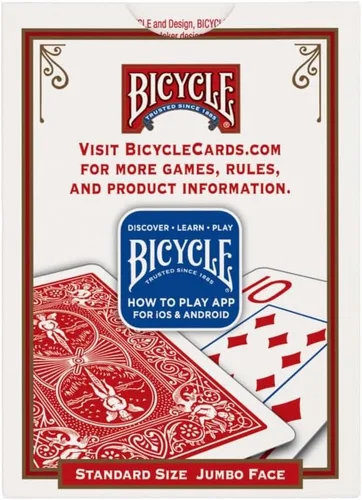 Vista 4 de Springbok Bicycle Poker Tamaño Poker Índice Jumbo Cartas de Juego (Los Colores Pueden Variar)