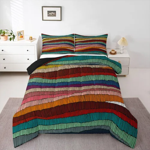 Vista 30 de Erosebridal - Juego de edredón Samurai, juego de ropa de cama al atardecer, edredón japonés de samurái cálido y suave, decoración de dormitorio