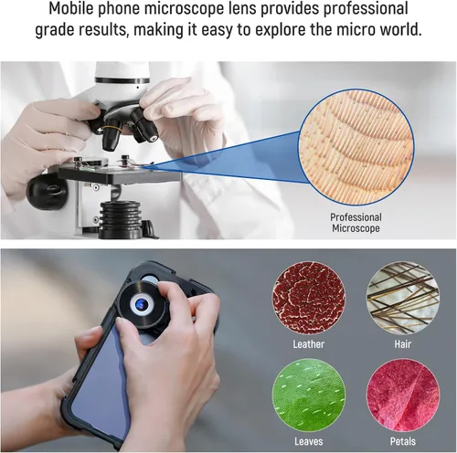 Vista 8 de NEEWER Lente gran angular HD de 18mm 100° para placa posterior de lente con rosca de 17mm, aumento de 0.5X Compatible con SmallRig NEEWER iPhone