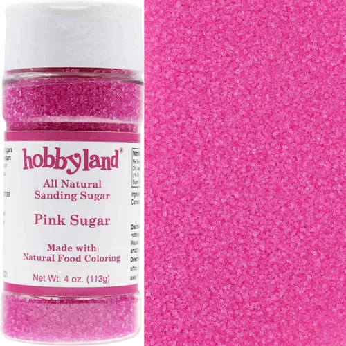 Vista 16 de Hobbyland Azúcar de lijado de color natural (blanco) hecho con colorante natural para alimentos, color hecho a mano, cristales de azúcar