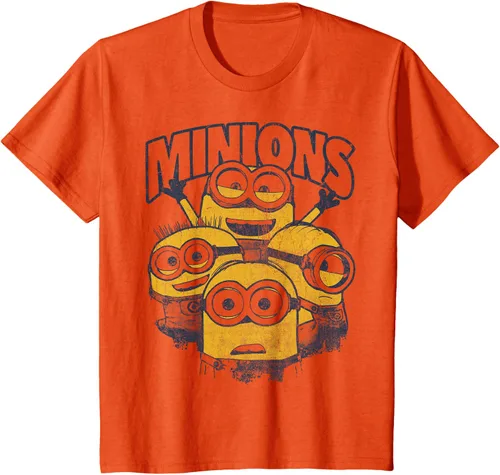 Vista 31 de Despicable Me Minions Vintage Group Graphic Camiseta Gris Oscuro