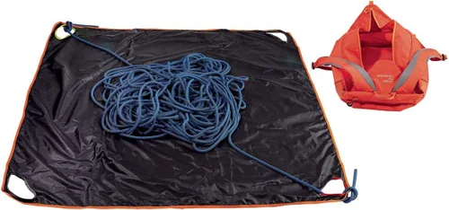 Vista 4 de PETZL KLIFF - Bolsa de cuerda de 36 litros para escalada deportiva con lona extraíble, Gris