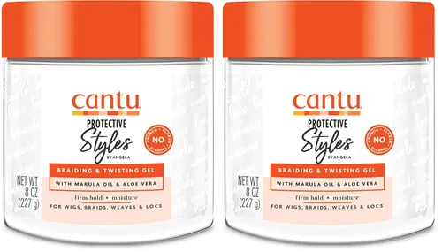 Vista 10 de Cantu Protective Styles by Angela - Gel trenzado y retorcido con aceite de marula y aloe vera, 8 onzas