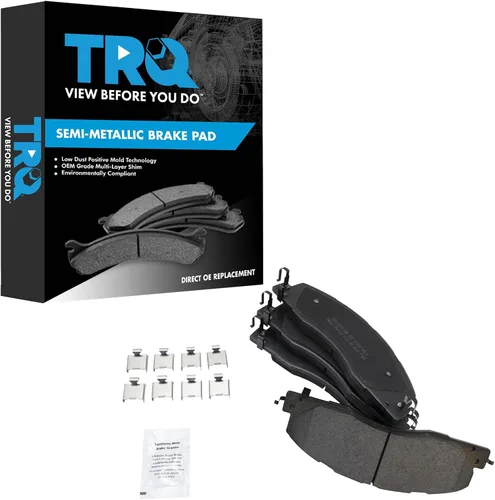Vista 91 de TRQ Pastillas de freno delanteras semi metálicas compatibles con Ford Expedition 2018-2021 F-150 2018-2020 Lincoln Navigator 2018-2022