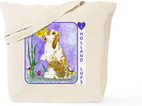 Vista 30 de CafePress Ascii Rabbit Tote Bag - Bolsa de lona natural, bolsa de compras reutilizable
