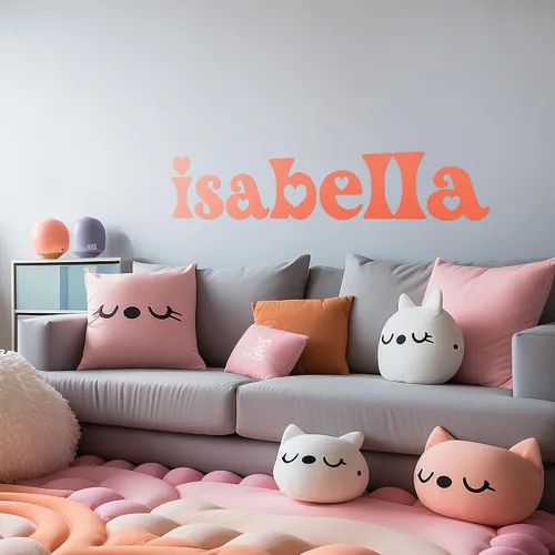 Vista 10 de EGD Calcomanía de pared personalizada con múltiples fuentes, nombre personalizado con múltiples fuentes, decoración para dormitorio de bebé, niña