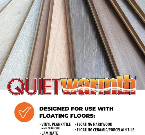Vista 6 de QuietWarmth Float QWARMKITFF - Kit de iniciación de calefacción radiante por suelo radiante con termostato programable para laminados, madera, pisos