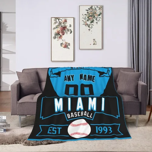 Vista 12 de Manta personalizada para cama, regalo para fanáticos del béisbol, manta de forro polar para invierno y verano, manta personalizada con nombre
