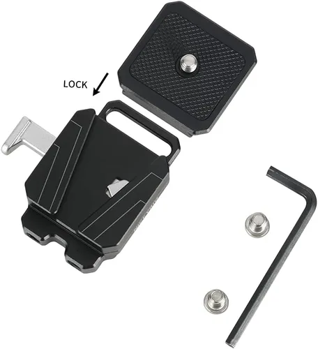 Vista 6 de NICEYRIG Placa base de liberación rápida con kit de ensamblaje V-Lock, para Arca estándar multiusos placa base de cámara aplicable para batería