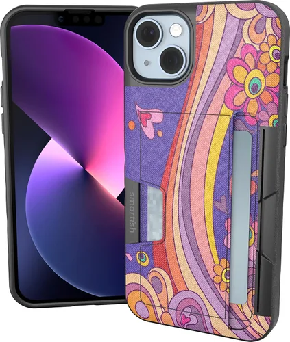 Vista 104 de Smartish Funda tipo cartera para iPhone 11 Pro - Wallet Slayer Vol. 2 [soporte protector delgado] tarjetero (seda) - Black Tie Affair