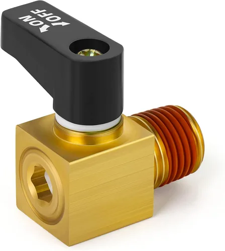 Vista 2 de TAISHER Accesorios de compresor de aire de válvula de bola de drenaje de latón 5 unids 1/4 "NPT macho