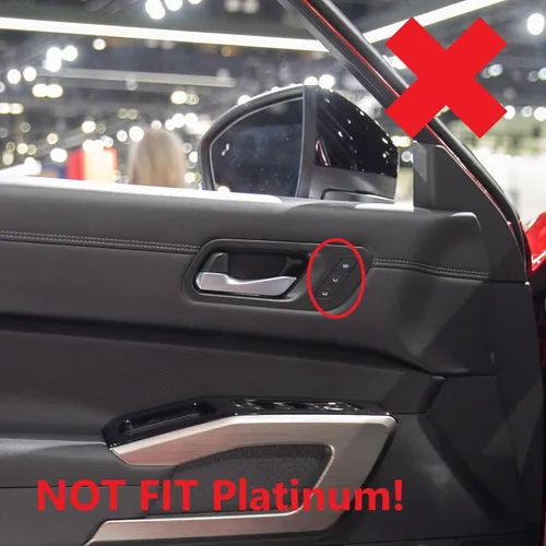 Vista 7 de Cubierta interior de fibra de carbono para manija de puerta para Nissan Pathfinder 2022-2026
