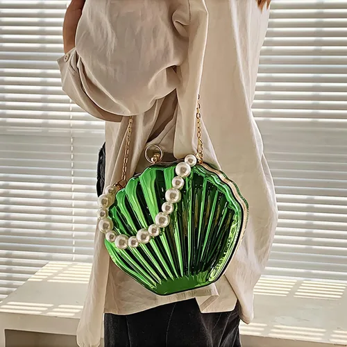 Vista 3 de Women Mini Seashell Evening Clutch Top-Handle Bag Cross-body Bag