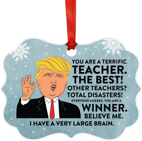 Vista 88 de Andaz Press Presidente Donald Trump Fancy Frame Recuerdo Adorno de Navidad Regalo de broma, excelente contador, 1 paquete, divertidas ideas