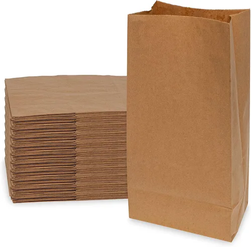 Vista 11 de Bolsas de papel Kraft desechables de Prime Line Packaging, bolsas para lonchera extra grandes para llevar golosinas, comestibles, uso en panadería