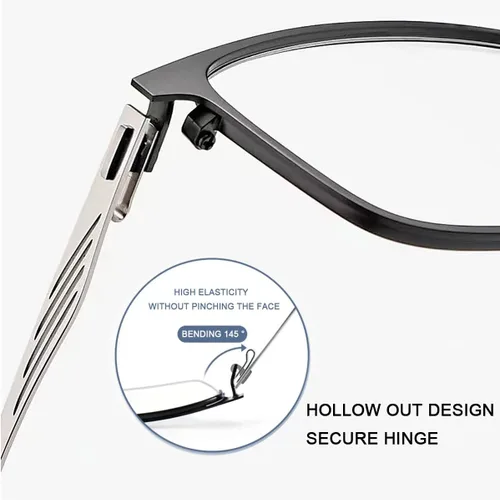 Vista 2 de Transición Fotocrómica Multifocus Bisagra de resorte Gafas de lectura progresiva Gafas de sol anti luz azul Lectores UV