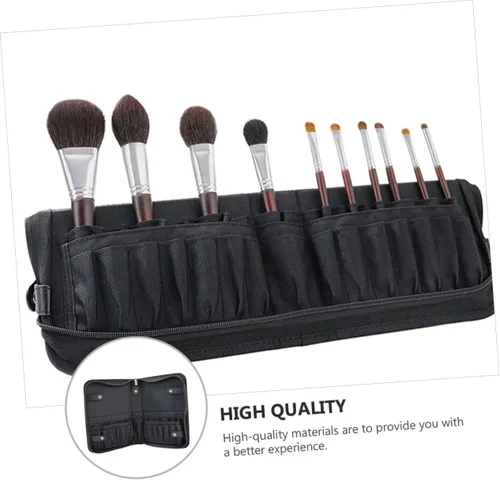 Vista 4 de VICASKY Slot Multipurpose Makeup Brush Holder Organizer Pouch Large Capacity Cosmetic Brush Case Travel Friendly Easy Access Cosmetic Storage for