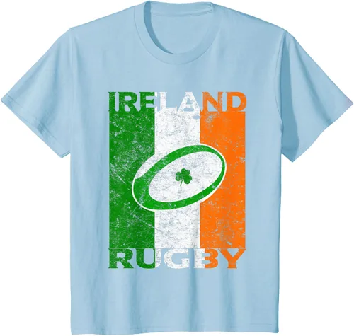 Vista 13 de Camiseta de rugby irlandés con la bandera de Irlanda, regalo vintage Negro