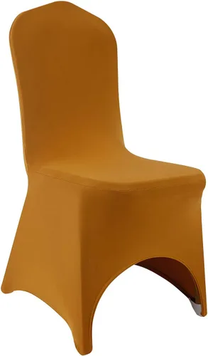 Vista 14 de Peomeise - 6 piezas de funda elástica de elastano para sillas, para bodas, fiestas, banquetes y eventos (negro, 6)