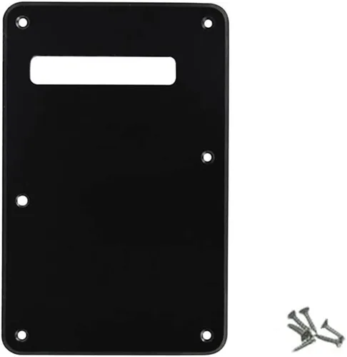 Vista 10 de ROLIZO Pickguard Tremolo - Placa trasera estándar para guitarra Stratocaster, fabricada en Estados Unidos, perla envejecida multicolor/fantasía