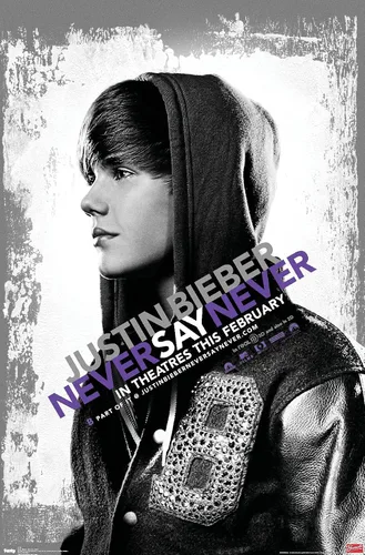 Vista 11 de Trends International Justin Bieber - Póster de pared con texto en inglés "Never Say Never Say Never", 14.725 x 22.375 pulgadas, versión enmarcada