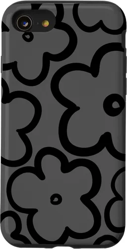 Vista 18 de Cute Flower Pattern Wildflower Charcoal Grey Black Floral Case for iPhone 17