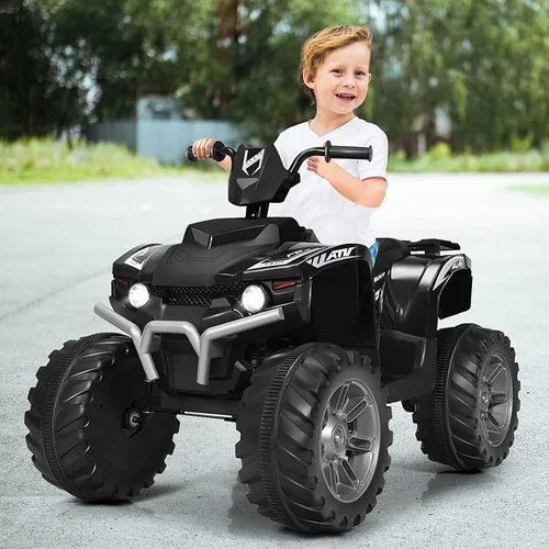 Vista 2 de OLAKIDS 12V Cuatriciclo para niños, vehículo eléctrico de 4 ruedas para niños pequeños, cuatriciclo motorizado con batería para niños y niñas
