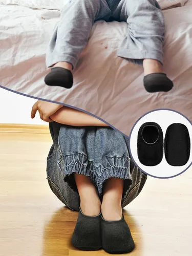 Vista 7 de SATINIOR 4 pares de calcetines antideslizantes para niños pequeños calcetines de terciopelo coral calcetines cálidos para bebés y niños pequeños